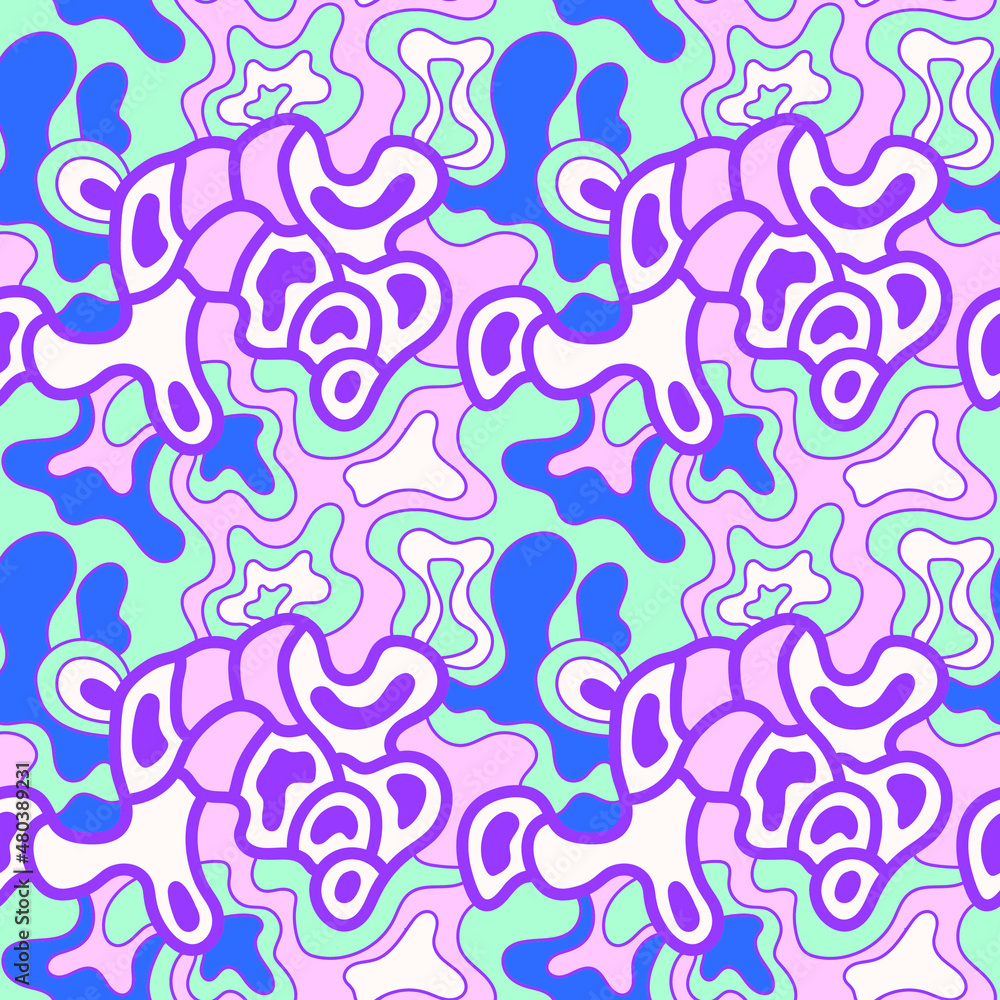 Seamless abstract psychedelic artwork with wave pattern Seamless abstract psychedelic artwork with wave pattern