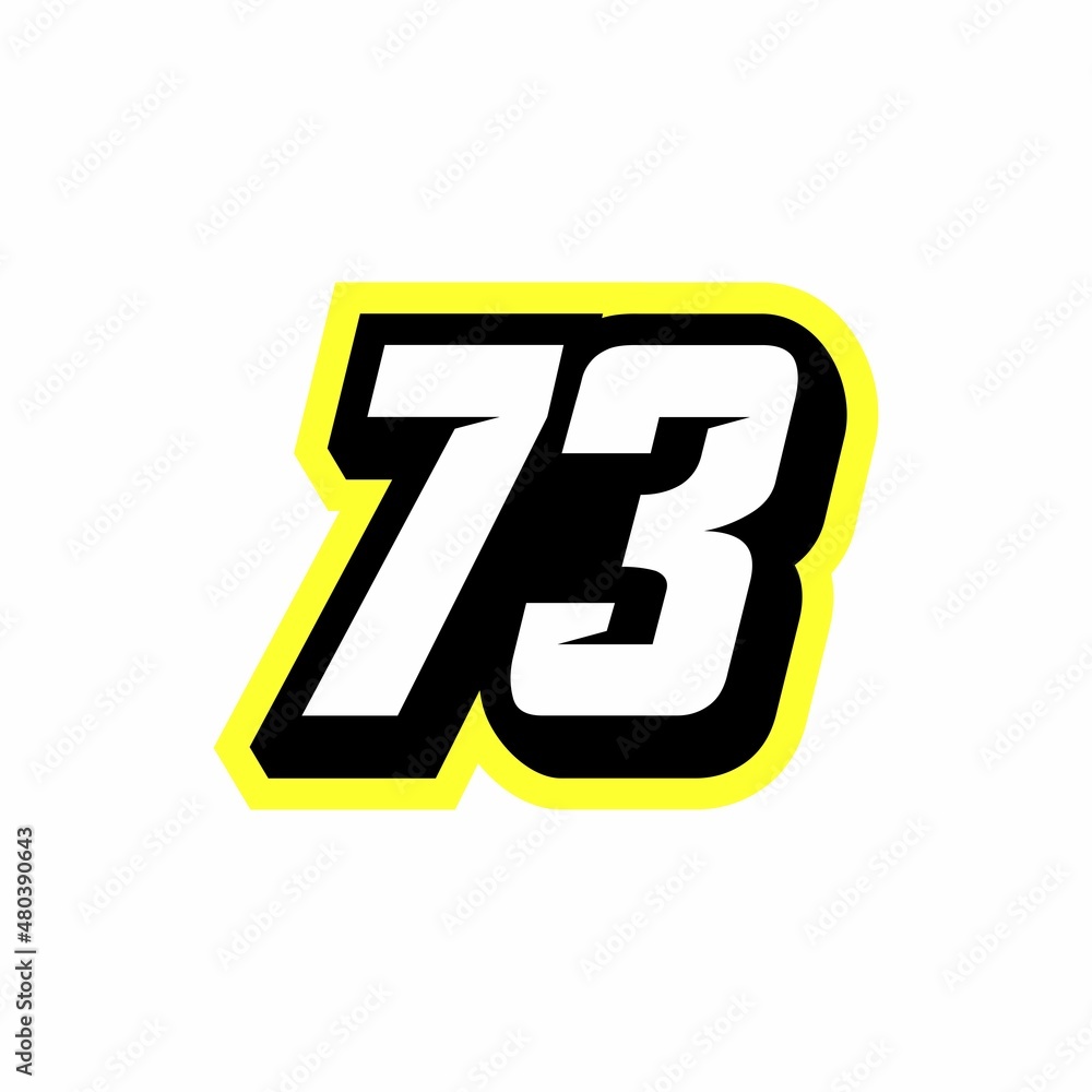 Racing number 73 logo design inspiration Racing number 73 logo design inspiration