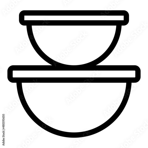 Bowl pack icon outline vector. Candy box