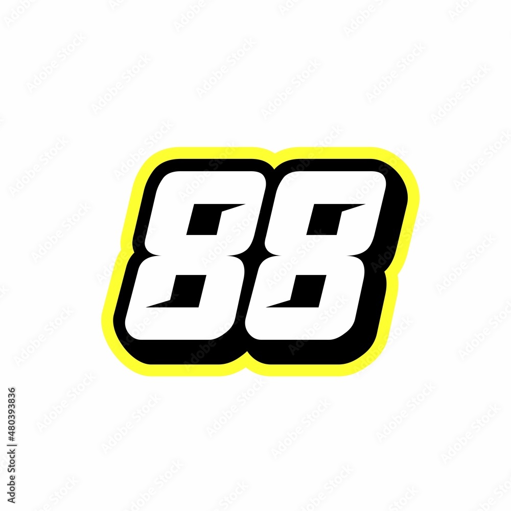 Racing number 88 logo design inspiration Stock Vector | Adobe Stock