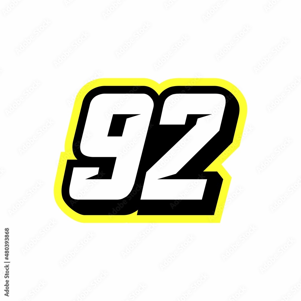 Racing number 92 logo design inspiration Racing number 92 logo design inspiration