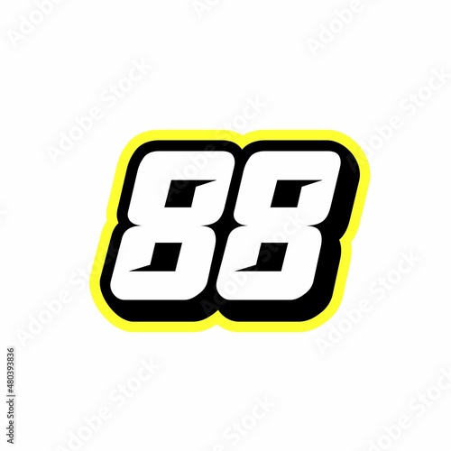 Racing number 88 logo design inspiration