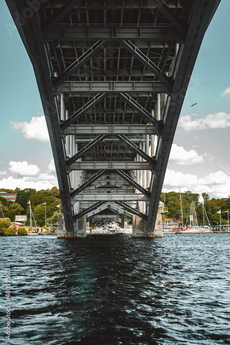 Photography Under a steel bridge in Stockholms archiplago