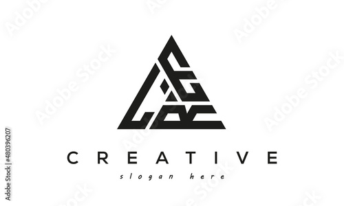 LER creative tringle three letters logo design