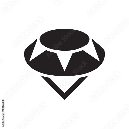 Diamond icon (vector illustration)