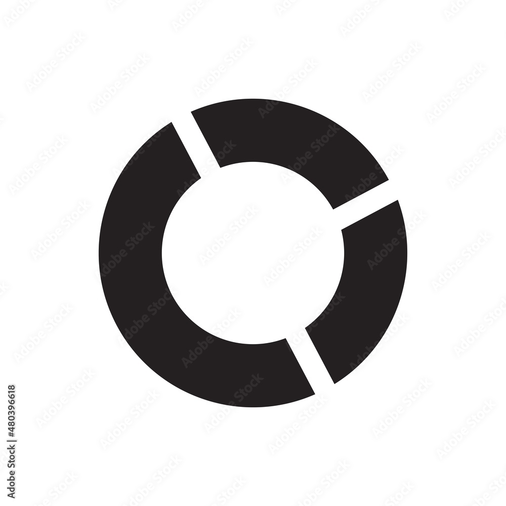Pie analysis icon (vector illustration) Pie analysis icon (vector illustration)