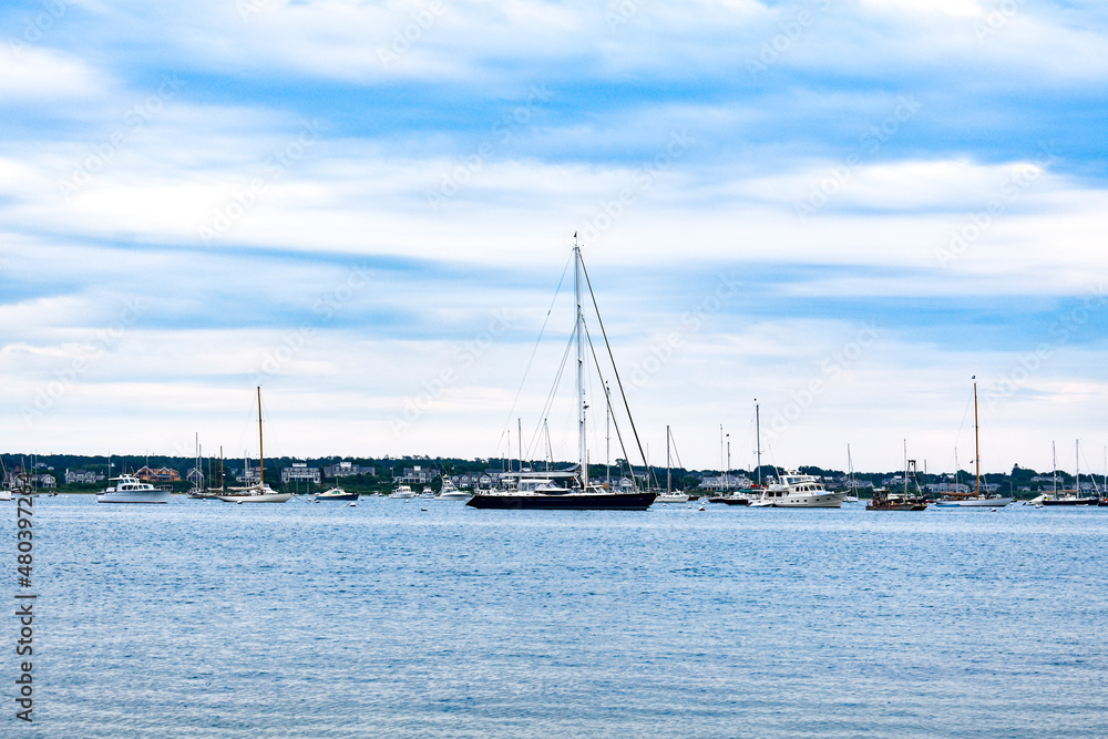 yachts in the bay