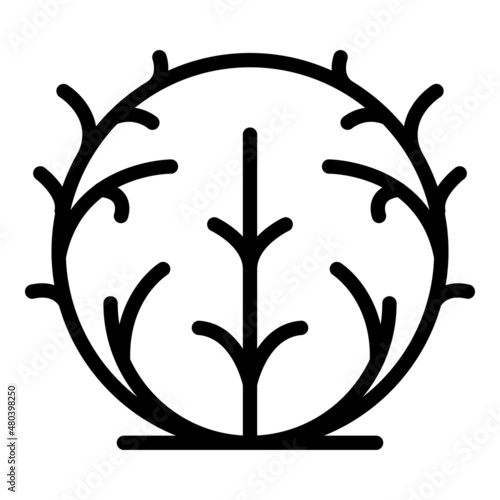 Tumble weed icon outline vector. Desert ball