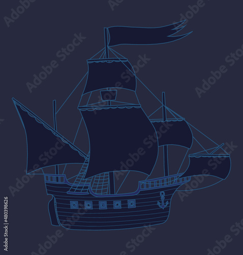 Veliero notturno dei pirati