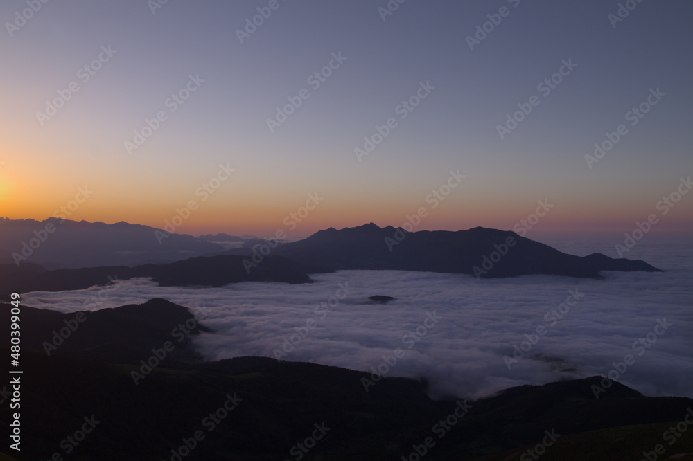 Mountainous part of Cantabria in the north of Spain, hiking route around Alto Campo mountain, summer
Mountainous part of Cantabria in the north of Spain, hiking route around Alto Campo mountain, summer
