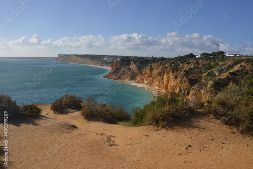 Rocky beach in the Algarve, Portugal