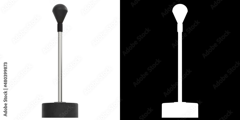 Naklejka premium 3D rendering illustration of a free standing punching ball