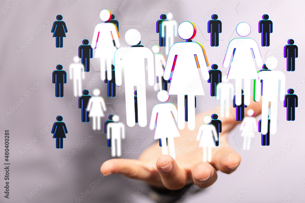 videoconference group of people talking in social network videoconference group of people talking in social network