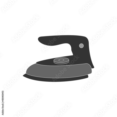 The icon of an electric iron for ironing clothes on a white background.