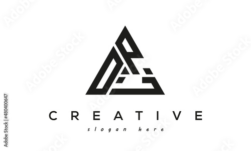OPL creative tringle three letters logo design photo
