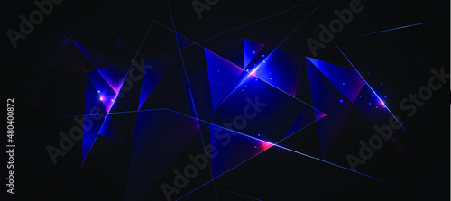Abstract Elegant diagonal striped blue background, vector picture and Digital  connection network and Light technology 