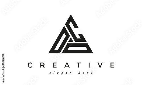 OCO creative tringle three letters logo design photo