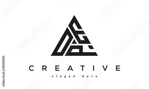 OEP creative tringle three letters logo design photo