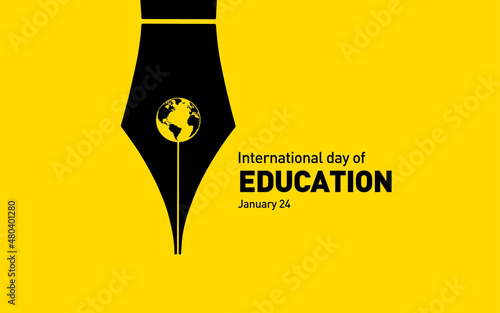International Day of Education concept Illustration. 