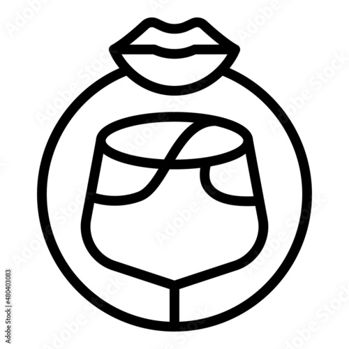 Taste wine icon outline vector. Sommelier drink