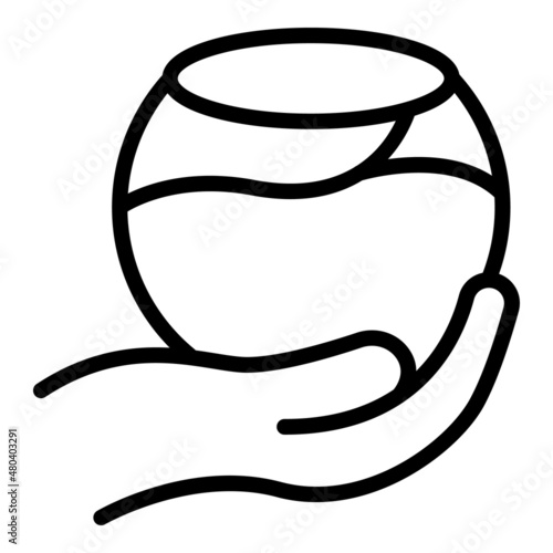 Home wine glass icon outline vector. Vine champagne