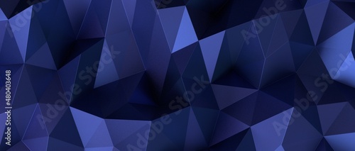 3d render, abstract blue crystal background, faceted texture, macro panorama, wide panoramic polygonal
