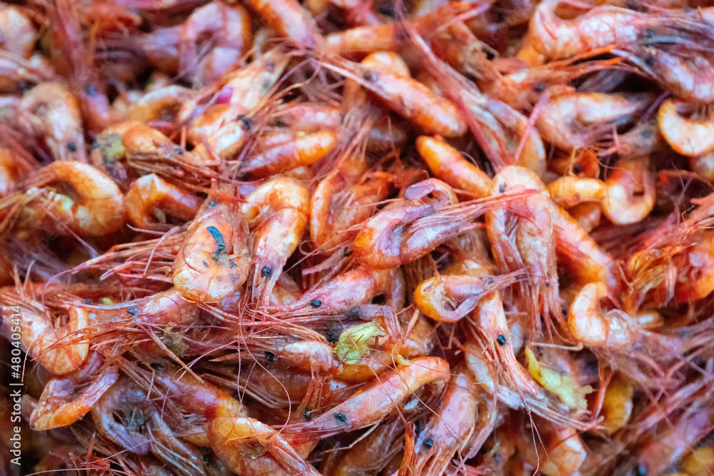 Top view of prawns, a very popular sea food amongst Indians