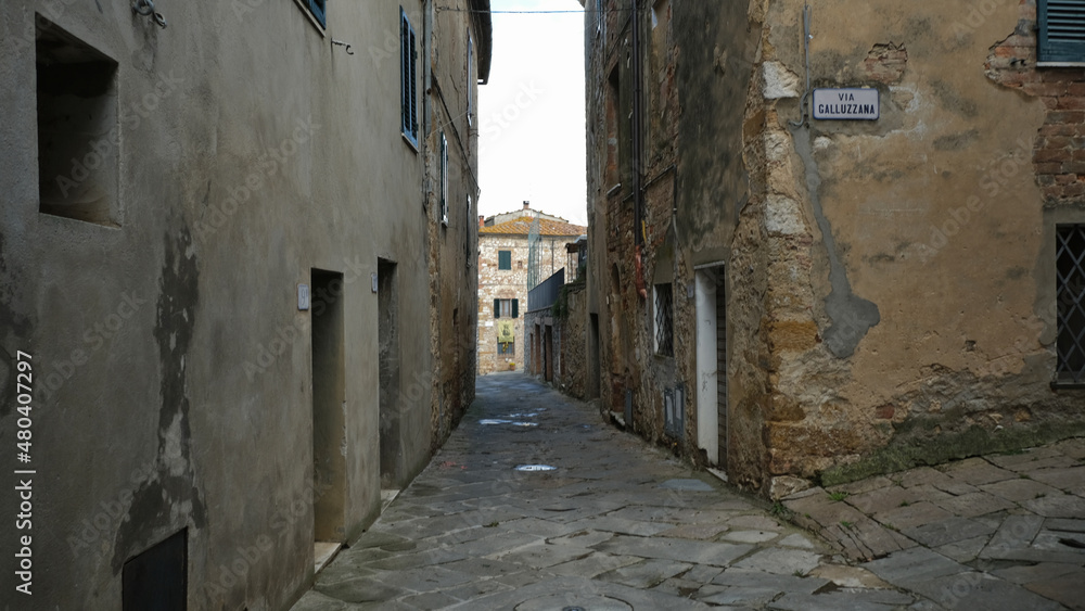Il centro storico di Trequanda in provincia di Siena, Toscana, Italia.