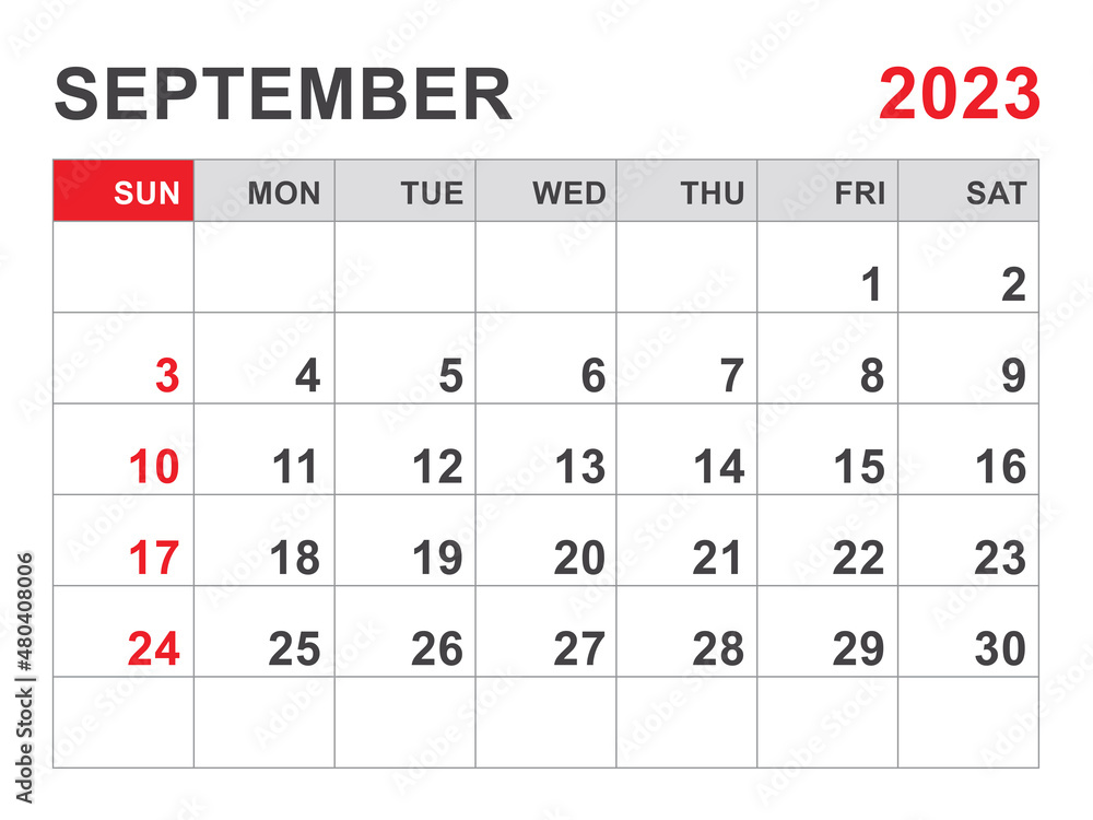 Calendar 2023 template, September 2023 layout, Printable minimalist monthly planner, Desk Calendar 2023 template, Wall calendar 2023 design, Week Start On Sunday, Stationery, printing,red color vector Calendar 2023 template, September 2023 layout, Printable minimalist monthly planner, Desk Calendar 2023 template, Wall calendar 2023 design, Week Start On Sunday, Stationery, printing,red color vector