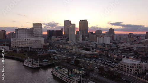 New Orleans City downtown skyline sunset © harry