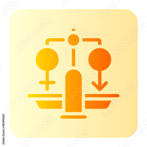 gender equality gradient icon