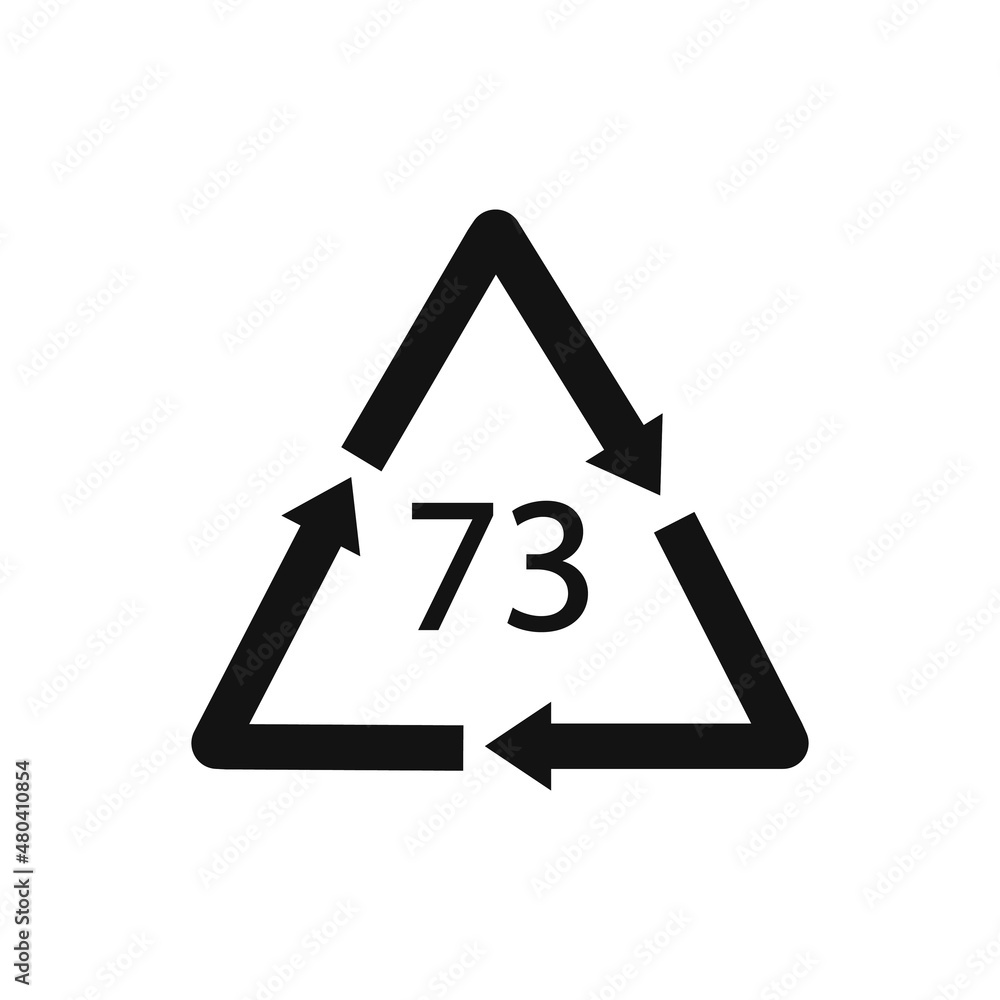 Bottle Glass recycling code 73 GL. Vector illustration Bottle Glass recycling code 73 GL. Vector illustration