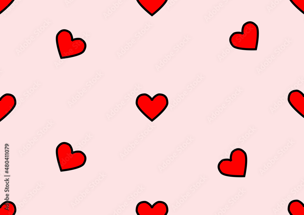 seamless heart pattern background, love for valentine, perfect for wallpaper, backdrop, postcard, background.