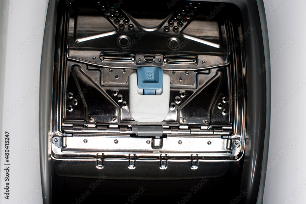 Fototapeta premium top loading washing machine drum.