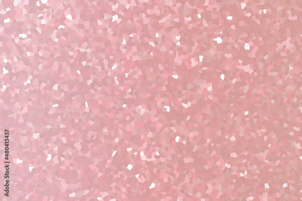 Delicate, soft, blurred mosaic crystal geometric shape texture background gradient pastel rose pink red white color.