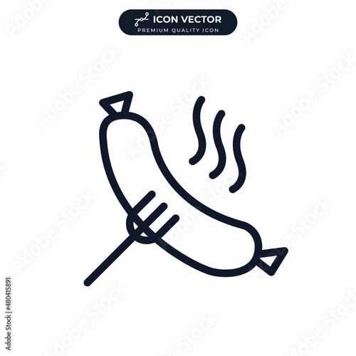 sausage icon symbol template for graphic and web design collection logo vector illustration