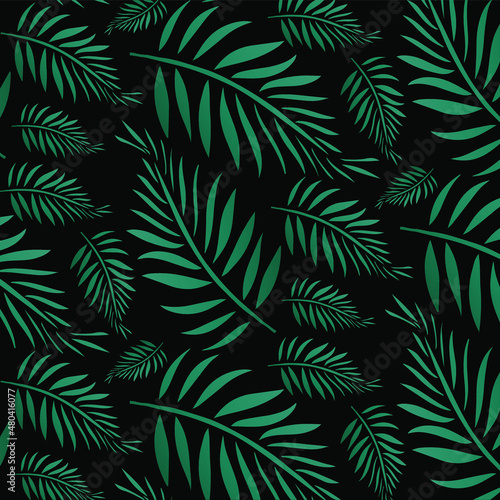 Tropical pattern with trendy plants and leaves on a delicate background. Beautiful exotic plants. Exotic jungle wallpaper. Vintage pattern.