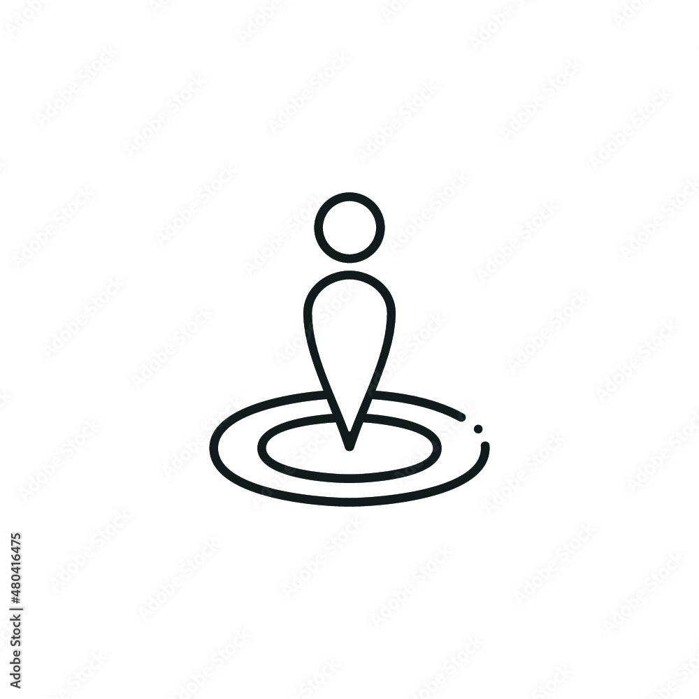 line nearby icon isolated on white background line nearby icon isolated on white background