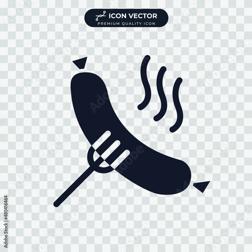 sausage icon symbol template for graphic and web design collection logo vector illustration