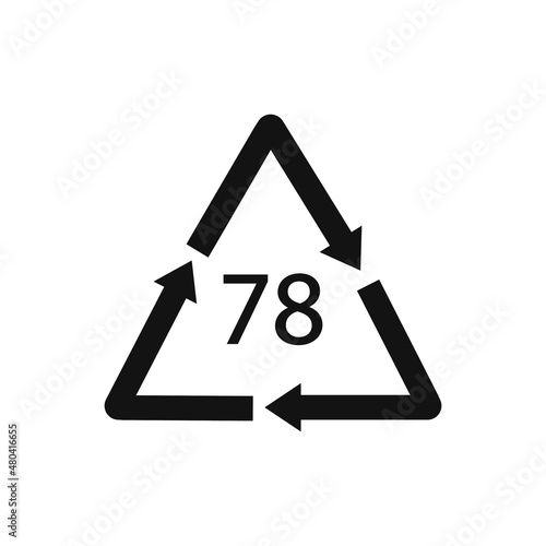 Free Download Silver plated glass. Glass recycling code 78 GL. Vector illustration - GFXLoad