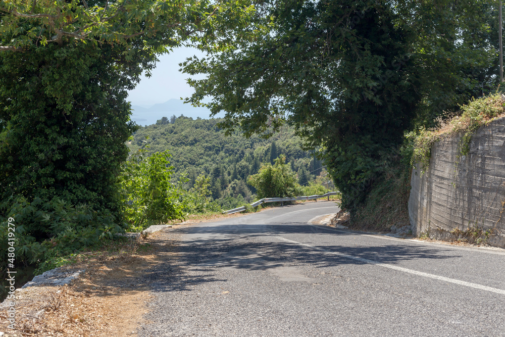 Road to the mountains near the village (Pelion, Magnesia, Greece) Road to the mountains near the village (Pelion, Magnesia, Greece)