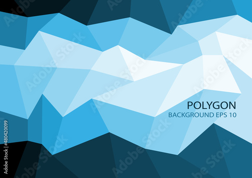 Dark blue geometric rumpled triangular low poly style gradient illustration graphic background. Vector polygonal design for your business.