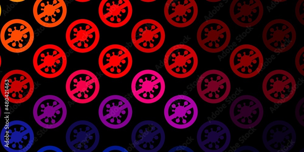 Dark Blue, Red vector template with flu signs. Dark Blue, Red vector template with flu signs.