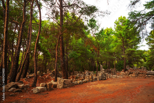 PHASELIS  TURKEY  The main avenue of the Ancient city of Phaselis with a length of 150 meters.