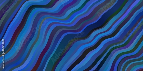 Light BLUE vector backdrop with bent lines.