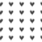 Seamless patterns of black hearts