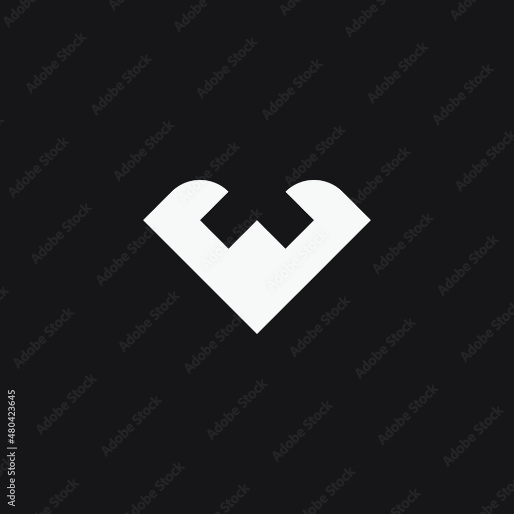 Initial letter W monogram logo design. Initial letter W monogram logo design.