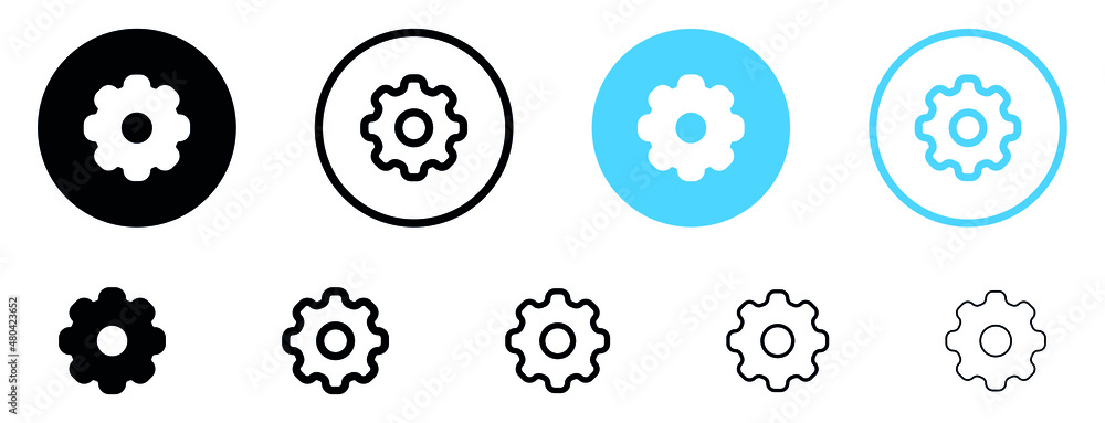 Setting gears icon option settings gear icon button, options symbol Setting gears icon option settings gear icon button, options symbol