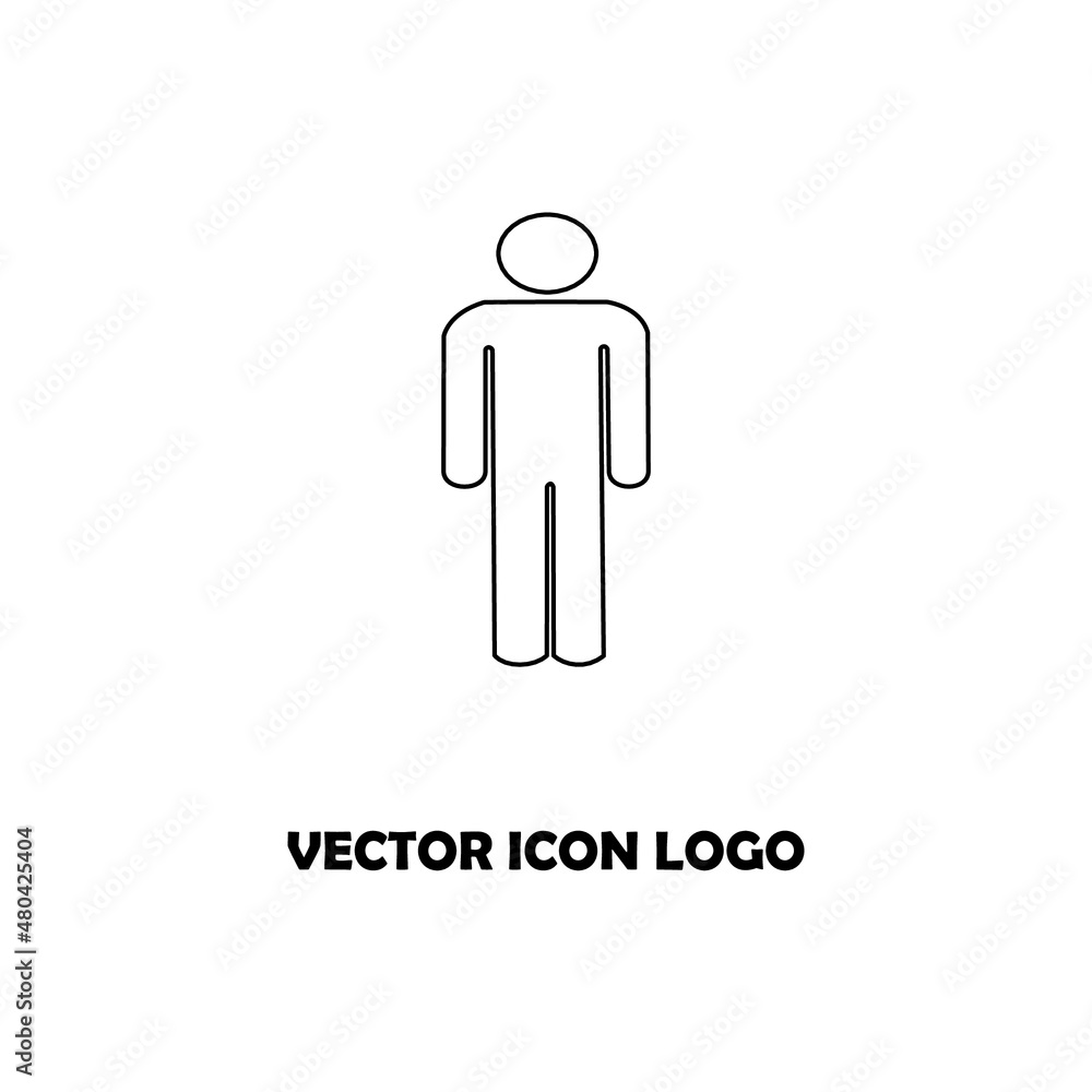 man vector icon logo illustration