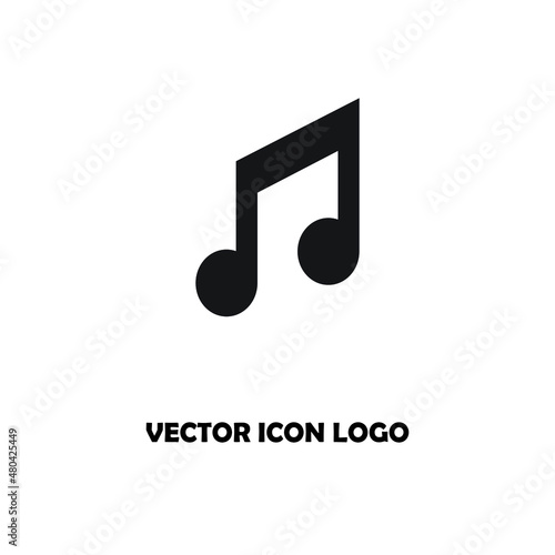 music vector icon logo illustration